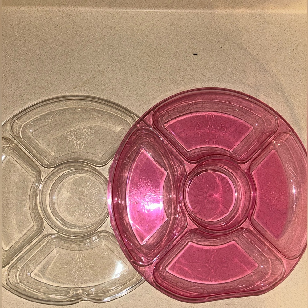 Set of Plastic Chip and Dip Trays